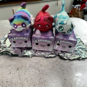 Aphmau meemeows Litter 4 Lot Of 3 Diamond-uncommon Ruby-common And Rainbow-Rare